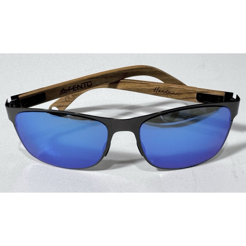 Fento Handmade Wooden Sunglasses Unisex Albura Design Wood Frame Polarized Case - Picture 2 of 11